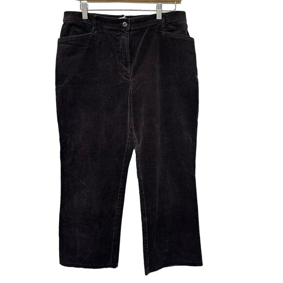 Orvis Pants Womens 12 Brown Corduroy Stretch Straight Leg Hi-Rise L-Pocket - Picture 1 of 7